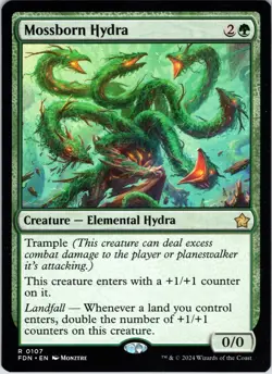 Mossborn Hydra 107 Rare Foundations Magic: The Gathering Near Mint - Image 1