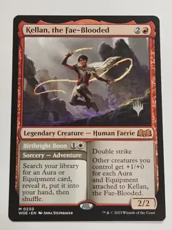 Kellan, the Fae-Blooded Promo Pack: Wilds of Eldraine Mythic Magic the Gathering - Image 1
