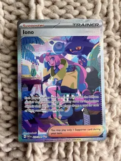 Pokemon TCG Iono Paldean Fates Holo Card 237/091 Special Illustration Rare - Image 1