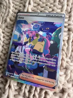 Pokemon TCG Iono Paldean Fates Holo Card 237/091 Special Illustration Rare - Image 3