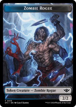 Zombie Rogue Token - Outlaws of Thunder Junction (OTJ) - Image 1