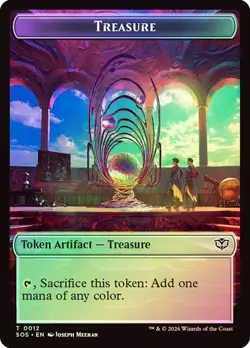 Foil Elemental/Treasure Token, Strixhaven Tokens, MTG Token, Magic the Gathering - Image 2
