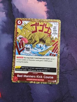 Bad Manners Kick Course OP04-016 R One Piece Card TCG English - Image 1
