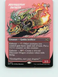 Draconautics Engineer (Borderless) - R341 - MTG - Aetherdrift (DFT) - Image 1