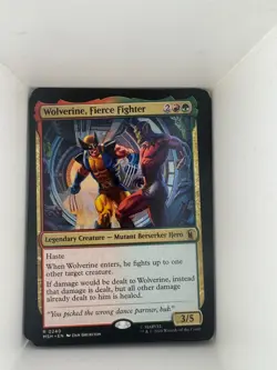 Wolverine, Fierce Fighter 240 Rare Marvel Super Heroes Magic: The Gathering NM - Image 2