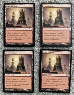 2003 "Great Furnace X4"~Artifact Land~ Mirrodin~ Playset~Magic the Gathering~MTG - Image 1