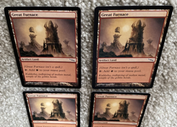 2003 "Great Furnace X4"~Artifact Land~ Mirrodin~ Playset~Magic the Gathering~MTG - Image 3