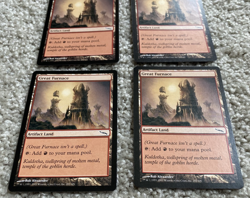 2003 "Great Furnace X4"~Artifact Land~ Mirrodin~ Playset~Magic the Gathering~MTG - Image 4