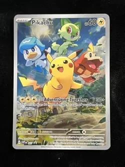 Pokemon Pikachu 027 Sv: Scarlet & Violet Promo Cards Holo NM - Image 1