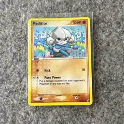 Meditite 56/100 Crystal Guardians Stamp Pokemon Trading Card Game Nintendo RARE - Image 1