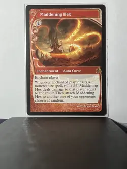Maddening Hex #195 Rare Red Enchantment - Aura Curse (Future Sight) MB2 - Image 1