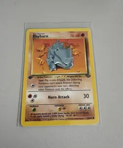 Pokemon TCG Rhyhorn Jungle Card 61/64 1st Edition Common NM - Image 1