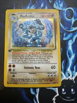 Machamp 8/102 1st Edition Base Set WOTC Holo Pokemon Card - Image 1