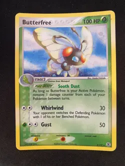 Butterfree Reverse Holo Holo Rare Pokemon Card FireRed & LeafGreen 2/112 LP - Image 1