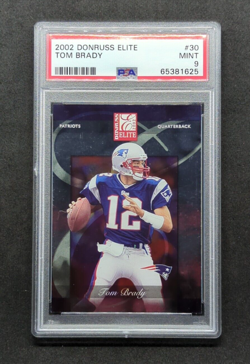 2002 Donruss Elite Tom Brady #30 PSA 9 MINT GOAT Patriots Bucs 7time SB Champion - Image 2
