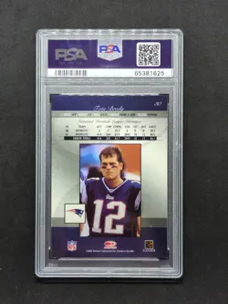 2002 Donruss Elite Tom Brady #30 PSA 9 MINT GOAT Patriots Bucs 7time SB Champion - Image 3