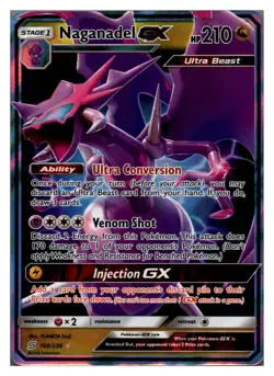 Naganadel GX 160/236 Unified Minds GX Rare Holo Pokemon LP - Image 1