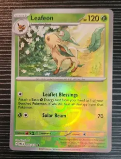 Leafeon 005/131- (Pokeball Pattern)Rare Reverse Holo Card- Prismatic Evolutions - Image 1