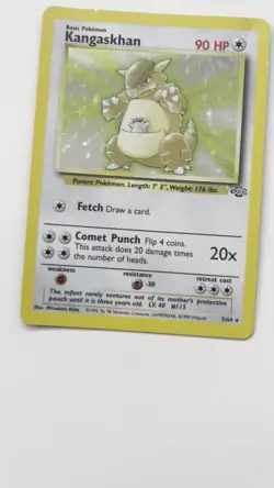 Pokemon TCG Vintage Kangaskhan Holo Card WOTC Jungle 5/64 - Image 2