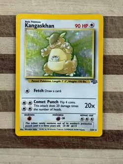 1999 Pokemon TCG Jungle Kangaskhan Holo Card 5/64 - Image 1