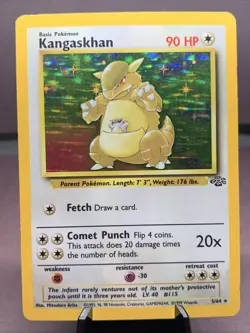 Pokemon TCG Kangaskhan 5/64 Jungle Set Holo Rare VTG WOTC 1999 LP-/MP+ - Image 1