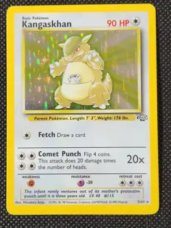 Played (MP) Kangaskhan Holo #5 Jungle Pokemon TCG - Image 1