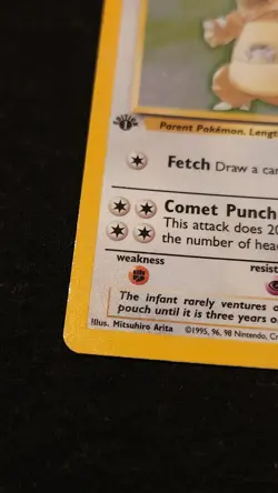 Kangaskhan 1st Edition 5/64 Holo Rare Jungle Set Vintage Pokemon TCG - Image 3
