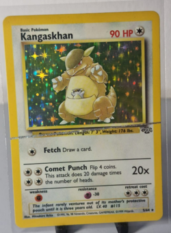 Pokemon TCG Kangaskhan Jungle Holo Card Silvering Line 5/64 Unlimited Rare - Image 1