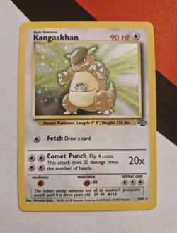 Pokemon TCG Kangaskhan 5/64 Jungle Holo Rare 1999 English WOTC 90 HP - Image 1