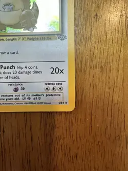 Pokemon TCG Kangaskhan Holo Rare Jungle 5/64 1999 WoTC - Image 4