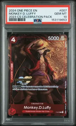 2024 ONE PIECE CHAMPIONSHIP 2023 CELEBRATION PACK #007 MONKEY D. LUFFY PSA 10 - Image 1