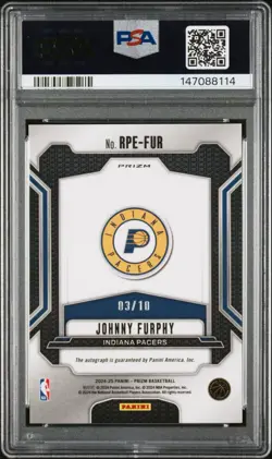 2024-25 Panini Prizm Rookie Penmanship Johnny Furphy #RPE-FUR GOLD /10 - Image 2