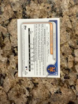 2024 Eli Serrano Hand Signed Auto Bowman 1st Rookie Card New York Mets #BD-163 - Image 2