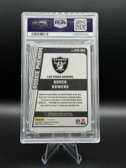 Panini Donruss Optic 2024 Brock Bowers Blue Hyper Prizm #RPB-BBS PSA 9 - Image 2