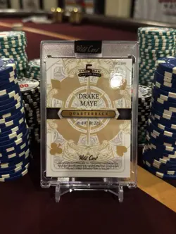 Drake Maye 1/1 Blue Mirror (RC) - 2024 Wild Card 5 Card Draw Stacked Deck - Image 3