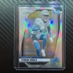 2024 Panini Prizm Terrion Arnold RC Rookie Silver Prizm #389 Detroit Lions - Image 1