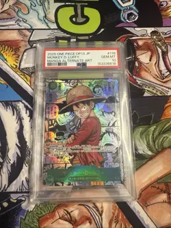 PSA 10 Luffy OP13-118 Manga Alt Art Carrying on His Will One Piece Card Japanese - Image 1