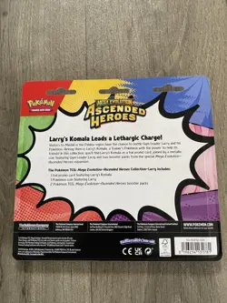 Pokemon TCG - Ascended Heroes 2 Pack Collection Blister - Larry's Komala- SEALED - Image 2