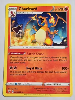 Charizard 025/185 Rare Vivid Voltage Pokemon NM - Image 1