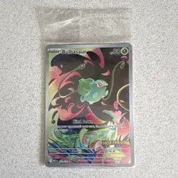 Pokemon TCG Bulbasaur 133/132 Secret Rare Holo Full Art Basic 80 HP English - Image 1