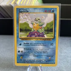 Pokemon TCG Squirtle Base Set, Card 63/102, Regular LP Condition - Image 1