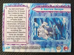 Topps Pokemon The Movie 2000 MOLTRES A NARROW ESCAPE SILVER FOIL CARD #53 Blue - Image 2
