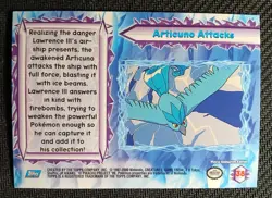 Topps Pokemon The Movie 2000 ARTICUNO ATTACKS SILVER FOIL CARD #38 Blue Logo - Image 2