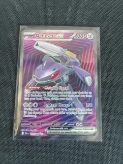 Pokemon TCG Genesect EX 161/086 Black Bolt Full Art Illustration Rare Card - Image 1