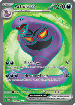 Arbok ex 185/165 Ultra Rare 151 Pokemon NM/M - Image 4