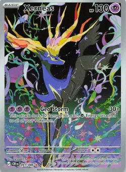 Xerneas 091/086 Holo Illustration Rare Chaos Rising Pokemon Near Mint - Image 1