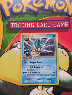 Gyarados 8/107 Reverse Holo Rare Stamped EX Deoxys Pokemon Card - Image 1