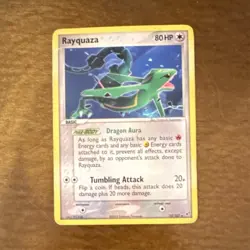 Rayquaza EX Deoxys 22/107 Rare Regular 80 HP Basic English Pokemon TCG 2005 - Image 1