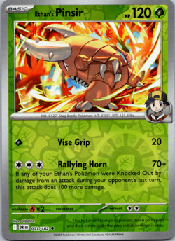 Ethan's Pinsir 001/182 Reverse Holo Destined Rivals English Pokemon Card - Image 1