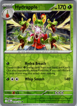 2024 Pokemon Destined Rivals Hydrapple 018/182 Reverse Holo - Image 1